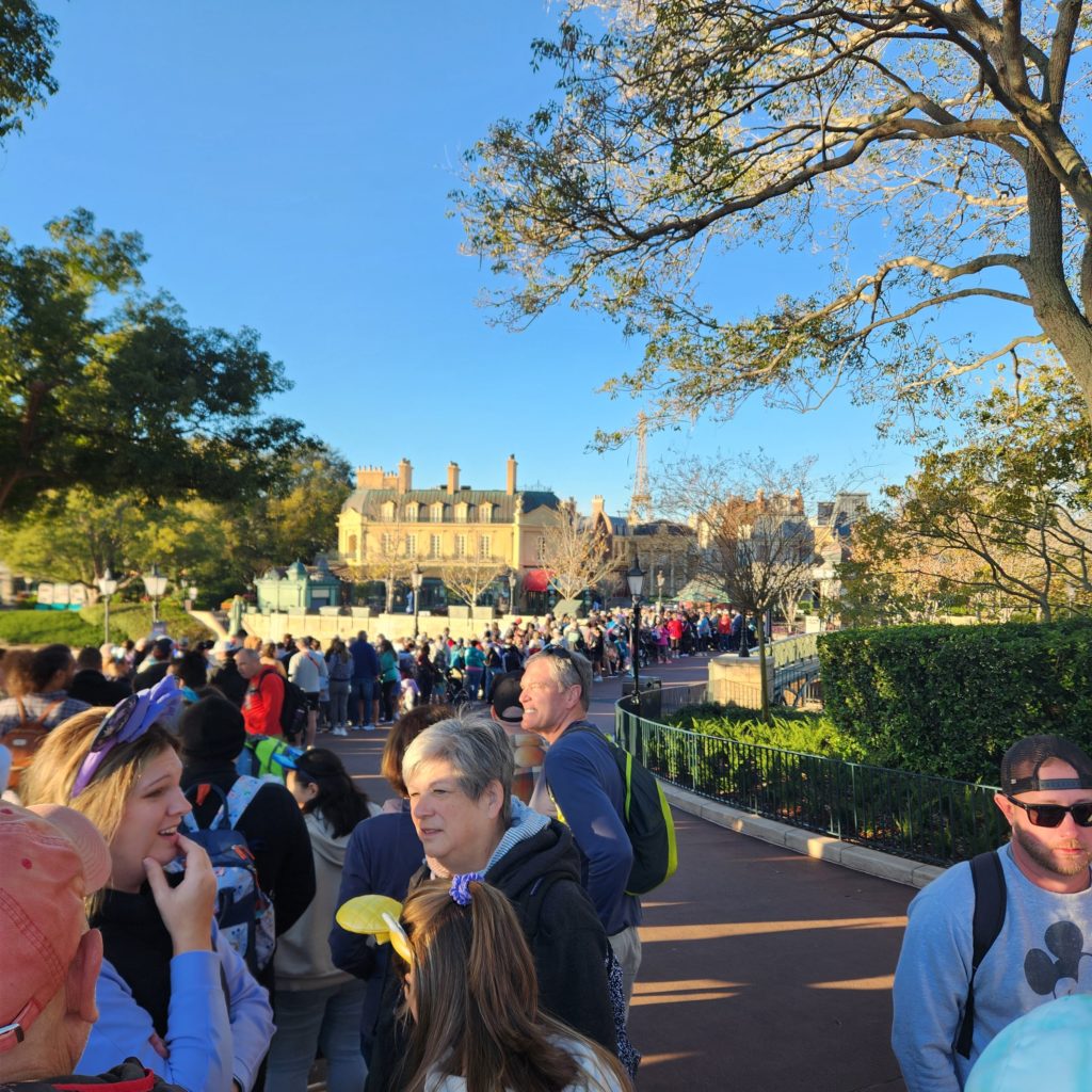 EPCOT Rope Drop Crowd