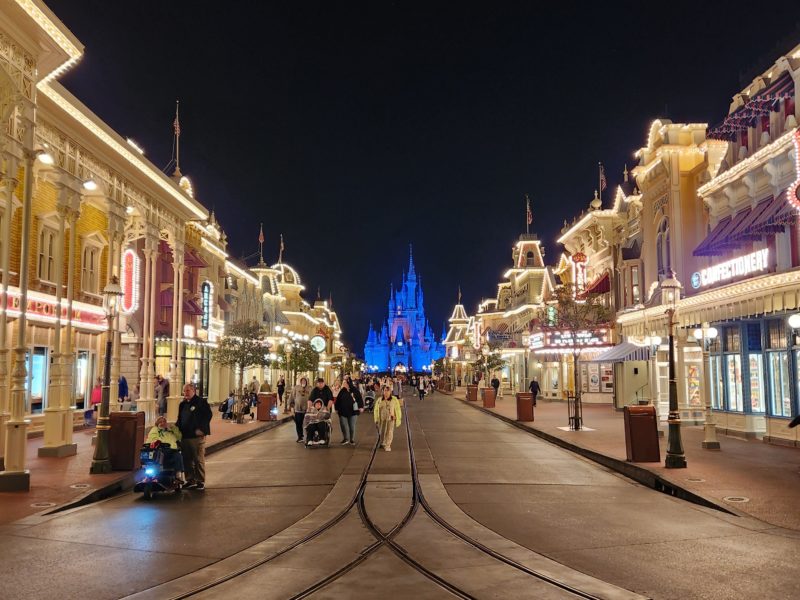 Main Street USA during Extended Evening Hours