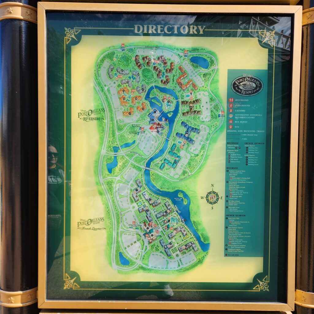 Port Orleans Resort Map - Riverside and French Quarter